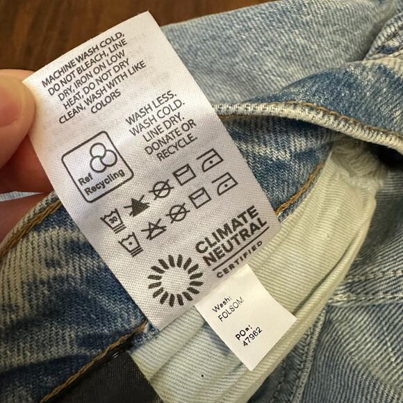 REFORMATION Cary Jeans Blue Rigid Denim LR Slouchy Wide Leg NWT - Picture 13 of 16